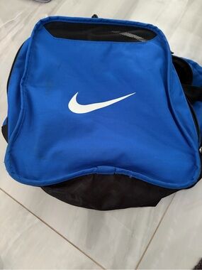 Nike Royal Blue and Black Logo Backpack